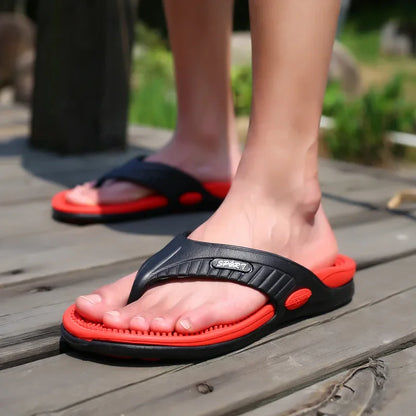 MAEDEF Flip Flops for Men Summer Breathable Beach Shoes Sandals Mens Luxury Flip Flops Breathable Plus Big Size Men Slippers 47