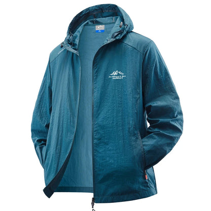 Summer Waterproof Hiking Jackets Men Fishing Cycling Hooded Gym Sports Running Coat Outdoor Sun-Protective Thin Jacket Clothing