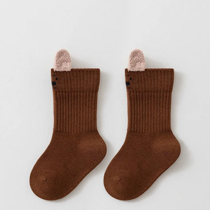 Cute Kids Socks For Girls Boys Soft Cotton Baby Toddler Boy Girl Sock Cartoon Children's Short Socks Autumn Winter 0-8Years New
