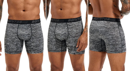 4pcs Men's Panties Sexy Underpants Mens Polyester Boxer Short Brand Underwear For Man Boxers Breathable Trunks M-XXXXL