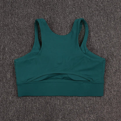 Nylon Gym Bra - Breathable Sports Bra Women | Elastic Workout Crop Top With Removable Chest Pad