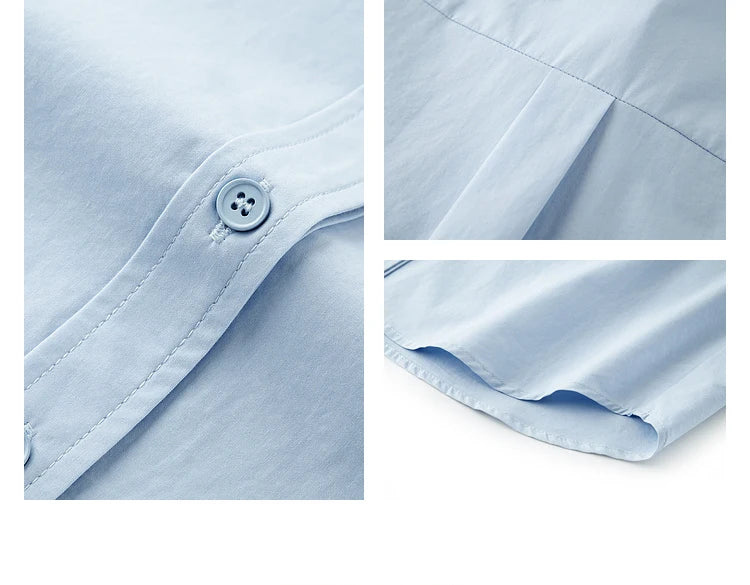 VIMLY Spring Formal Shirts Women 2026 Cotton Lyocell Button Up Shirts & Blouses Long Sleeve Top Office Wear for Woman M5889