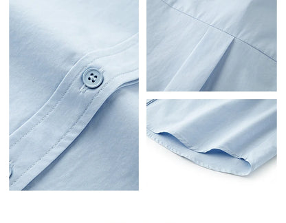 VIMLY Spring Formal Shirts Women 2026 Cotton Lyocell Button Up Shirts & Blouses Long Sleeve Top Office Wear for Woman M5889