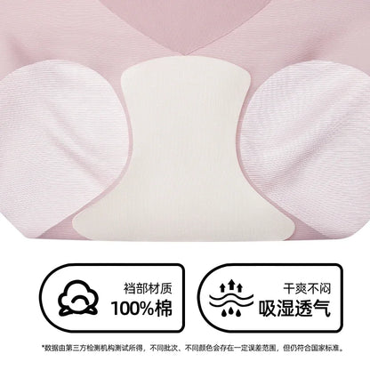 Gentle.Bear Women's Ice Silk Seamless High Waist Panties Breathable Ladies Briefs Elastic Soft Underwear 2025 NEW