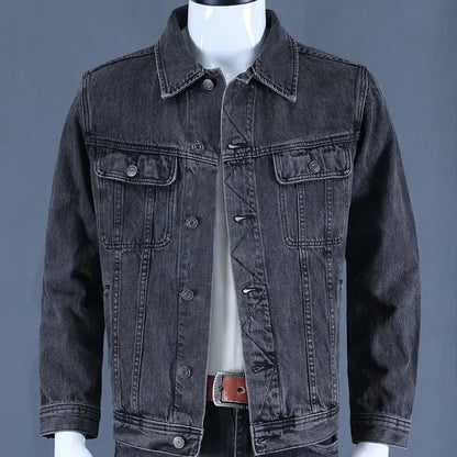Autumn and Winter 2026 Retro Denim Jacket Men's Korean Slim Trend Handsome Multi-pocket Brand Man Luxury Tooling Jacket Men