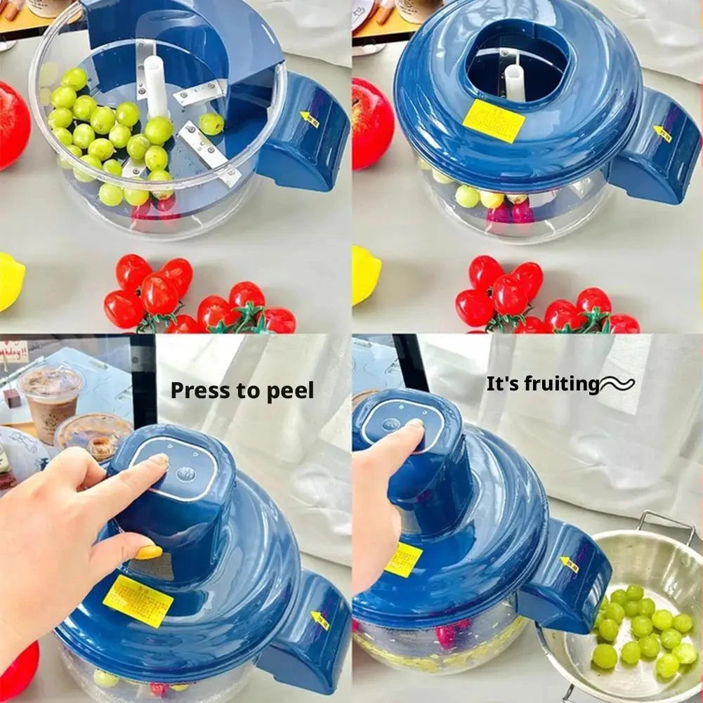 Electric Grape Peeler - Automatic Stainless Steel Fruit Skin Remover | Battery Powered
