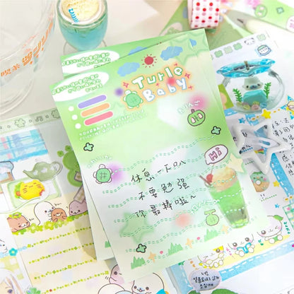 Cute Japanese Memo Pads - 50 Sheets Old-Fashioned Message Paper for DIY Journals