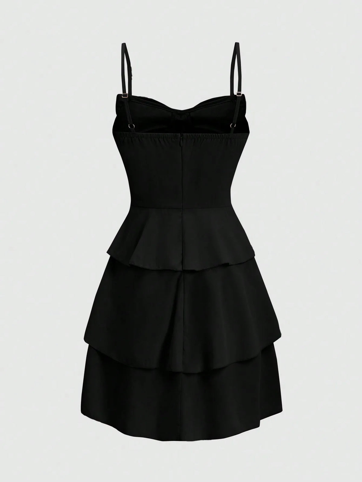 Women's Ruffle Suspender Dress – Three-Layer Bow Strap Dress