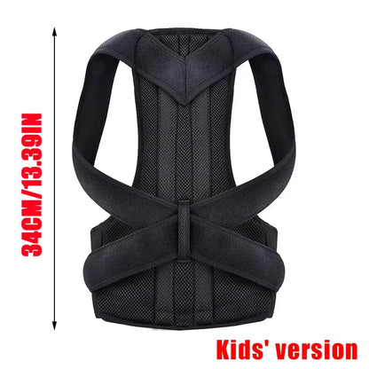 Reinforced Belt Lumbar Column Posture Corrector Vest Adjustable Back Support Strap Shoulder Spine Brace Neck Stretcher Trainer