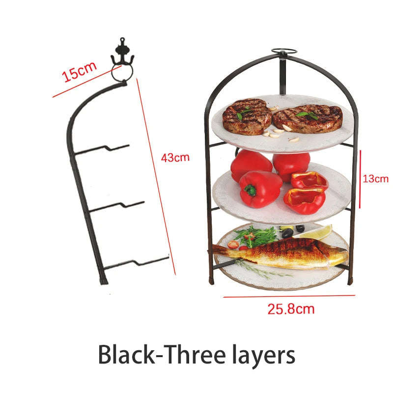 Kitchen Storage Rack | Wall Mounted Rust Proof Rack, Foldable Side Dish Organizer with Drawer