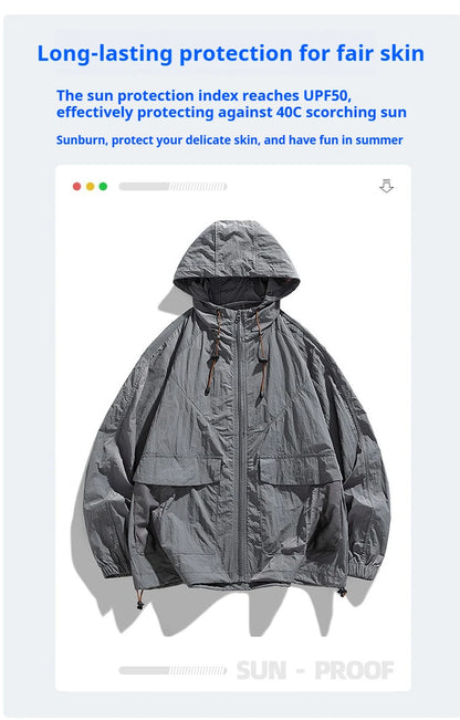 Outdoor Sun Protection Clothing Ultra-thin Anti-ultraviolet Sun Protection Clothing Breathable Sports Workwear Jacket