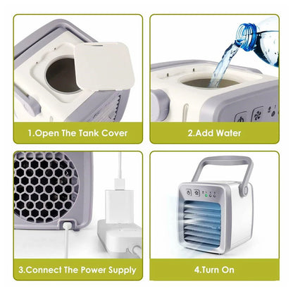 Portable Air Conditioner Personal Air Cooler Usb Personal Desktop Cooling Fan Mini Air Desktop Cooling Humidifier Fan
