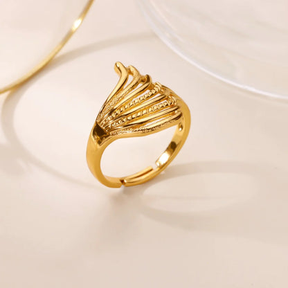 Ocean Starfish Shell Open Rings For Women Gold Color Stainless Steel Ring Summer Beach Aesthetic Waterproof Jewelry Gift
