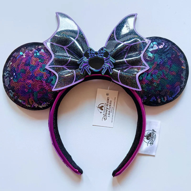 Disney Princess Headband - Mickey Ear Hair Hoop with Sequin Bow