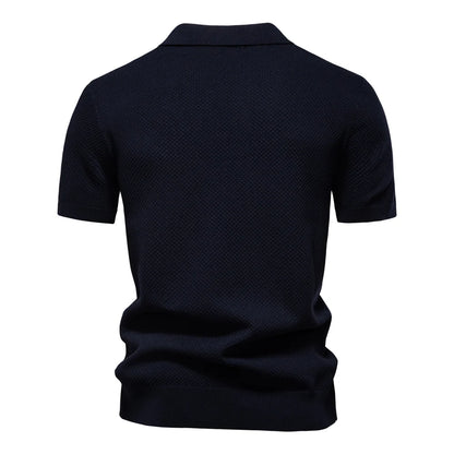 Men's Breathable Polo Shirt - Lightweight Stretch Short Sleeve Polo for Summer Casual Wear