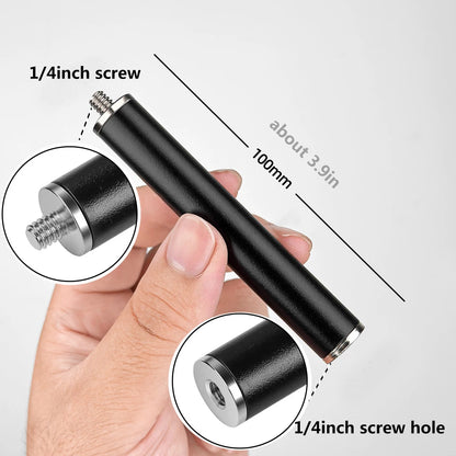Metal Tube Extendable Rod Selfie Stick Monopod Extention Pole Stand Holder with 1/4inch Screw Ball Head for Mobile Phone Cameras