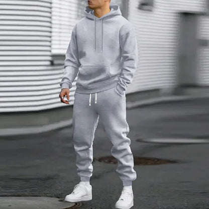 2026 popular two-piece men's sportswear jogging suit sportswear hooded sweatshirt zipper sweatshirt autumn and winter clothing