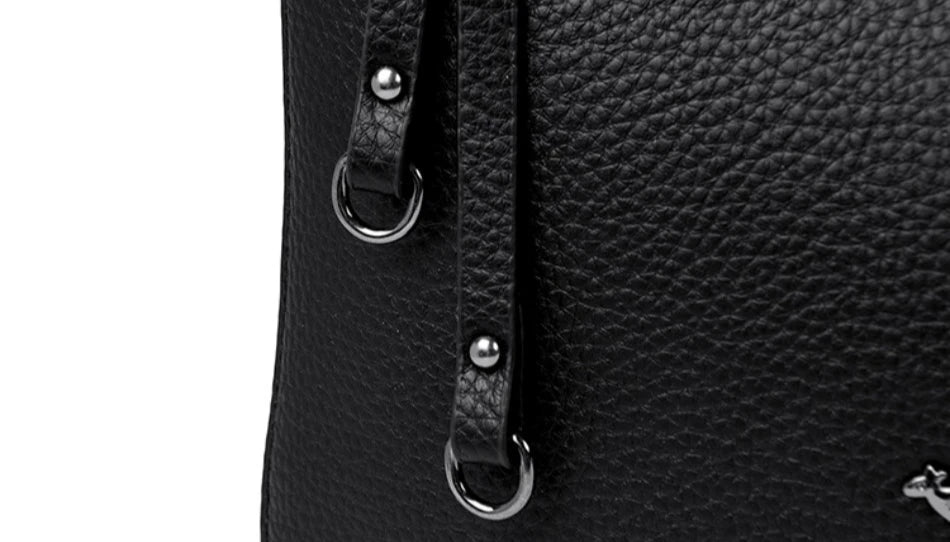 Pu Leather Handbag | Casual Female Tote With Interior Zipper Pocket & No Zipper Closure
