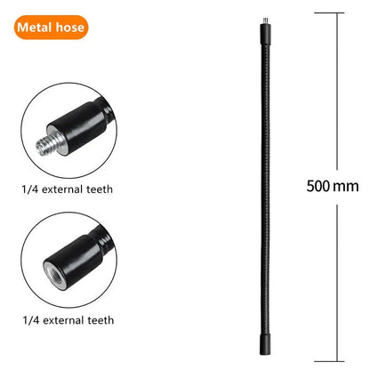 Flexible Metal Tube Rod Monopod Selfie Stick Stands With 1/4inch Screws Ball Head Extension Arm For Camera Phone Tripod