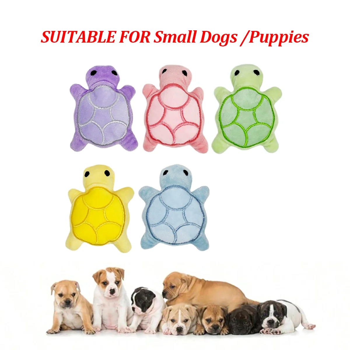 Mini Cute Turtle Dog Plush Toy Squeaking Dog Teething Sound Toy Soft And Safe Good For Dental Health Suitable For Puppies