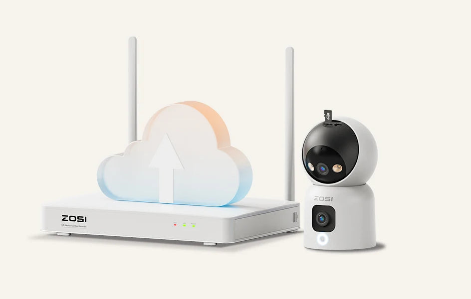 ZOSI C528 6MP/4MP HD Dual-Lens Indoor WiFi Security Camera Plug-in 360° Views Pan/Tilt Home Surveillance Baby/Pet Dog Monitor