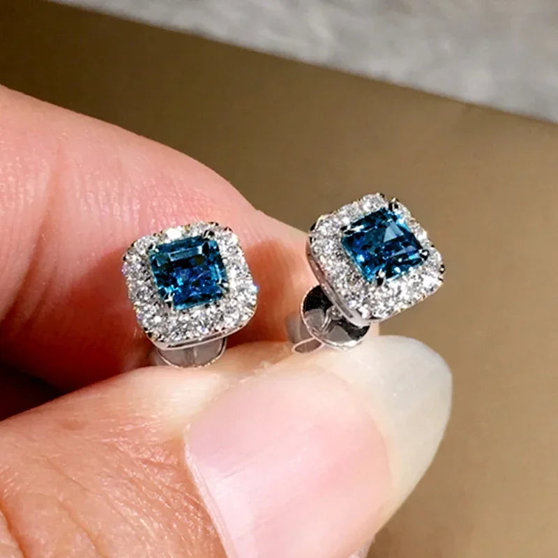 Bright Cubic Zirconia Stud Earrings – Versatile Wedding Studs