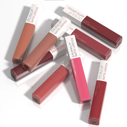 Matte Lip Gloss 8pc/set-Waterproof Long Lasting Non-Stick Cup Liquid Lipstick Kit Nude Bold Shades Moisturizing Lip Tint Makeup