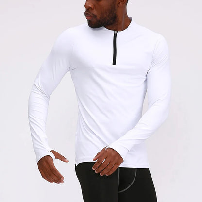 Men's Fitness T-Shirt - Long Sleeve Quick Dry Breathable Running Shirt for Sportswear