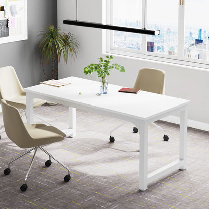 Large Office Desk | Modern Computer Desk - Spacious Writing Workstation for Home Office