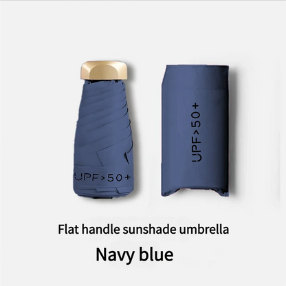 55% Off Mini Sun Umbrella Small Pocket Rain Umbrella Vinyl Folding UV Ultraviolet Protection Sun Shade Pocket Parasol Capsule