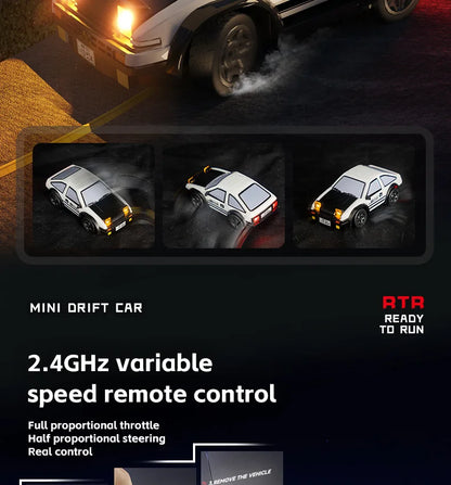 164 RC Drift Car - High-Speed Mini Remote Control Racing Car for Desktop Fun - ZOOMNSTORE