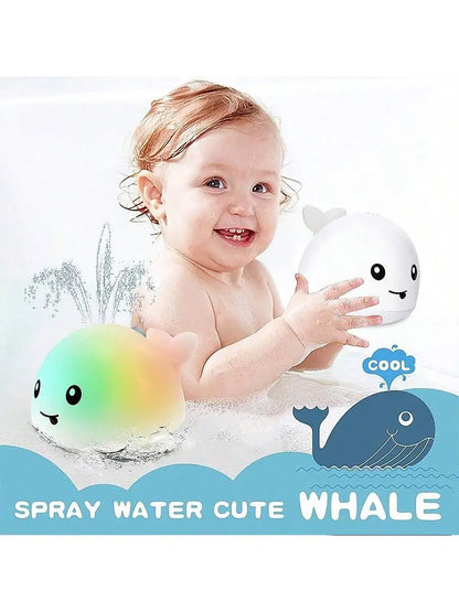 Baby Bath Toys, Toddler Bath Toys for Kids Ages 1-3, Light Up Whale Bath Toy Sprinkler, Pool Water Table Infant Baby Toys 6-12-1