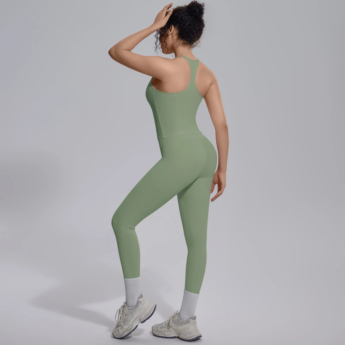 Quick Drying Legging Outdoor Running Yoga Set for Womans High Waisted Push Up Female Pants Gym Sexy Beautiful Back Vest Yoga Set