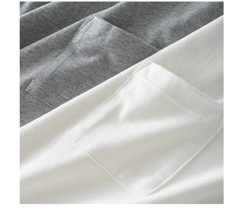 Men's Long Sleeve T Shirt - DUKEEN Heavyweight Cotton Crew Neck Casual Tee