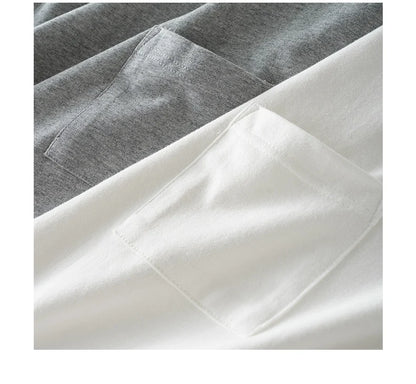 Men's Long Sleeve T Shirt - DUKEEN Heavyweight Cotton Crew Neck Casual Tee