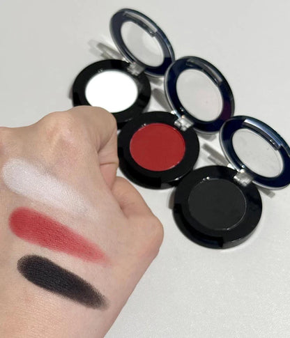 Punk Smoky Red Black Eye Shadow Palette Waterproof Gothic Matte Blue Eyeshadow Tray Women Halloween Eye Pigments Makeup Palette