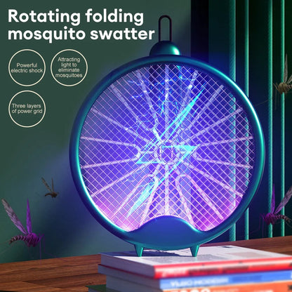 USB Mosquito Killer 3000V Electric Racket Foldable Insect Zapper Fly Swatter Rechargeable Bug Repellent Lamp Outdoor