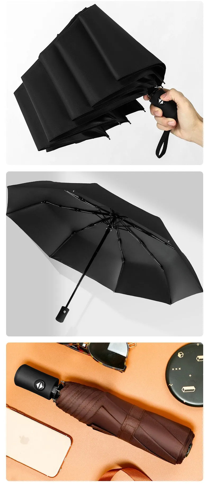Automatic umbrella eight bone vinyl sunshine and rain dual-purpose sun umbrella sunshade and UV rays automatic folding gift adve