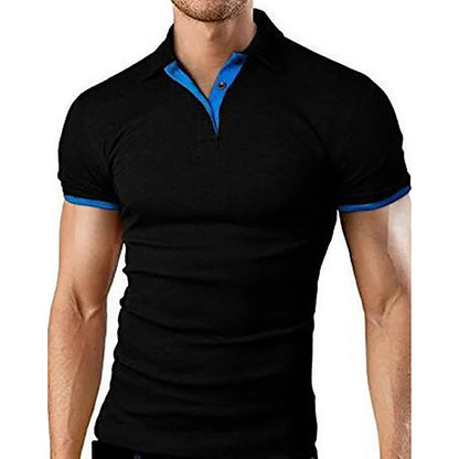 Polo Shirts Men's Casual Short Sleeve Tops Fitness Sports T-shirts Versatile Trendy Breathable Slim Tops Outwear Sportswear Male