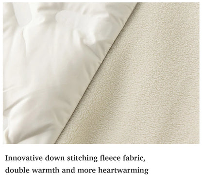 Duck Down Jacket - Warm Winter Fleece Windproof Outdoor Coat for Hiking