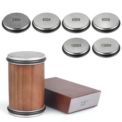 Rolling Knife Sharpener Kit – Diamond Stone with 15°/20° Angles & Magnetic Holder