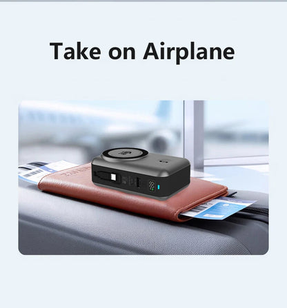 Solid-state Battery Qi2.2 25W Magnetic Wireless Power Bank PD65W Fast Charger for iPhone 17 iWatch Laptop Powerbank with AC Plug
