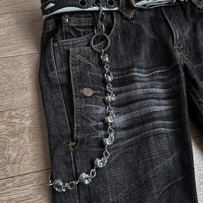 Y2K Micro La Retro Wide Jeans 2006 Leg Pants New High Waist Harajuku Loose Embroidered Women Jeans with Rock Punk Style