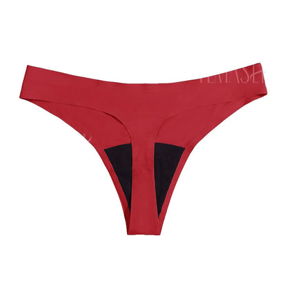 New Design Seamless Low Waist Leak Proof 4 Layer Menstrual Panties Washable Light Flow Period Panties For Women Thong