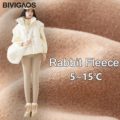 High Waist Fleece Leggings – Seamless Elastic Thermal Leggings Women Warm Winter Tights