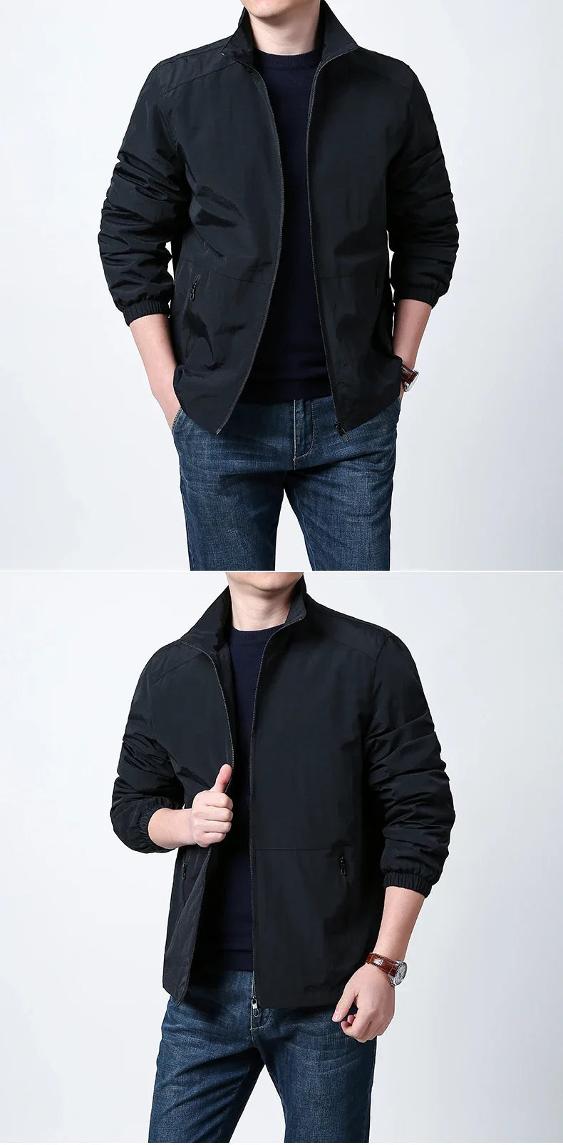 Men's Lightweight Packable Windbreaker Jacket 100% Polyamide Nylon Breathable Outdoor Sports Sun Protection Coat 2026