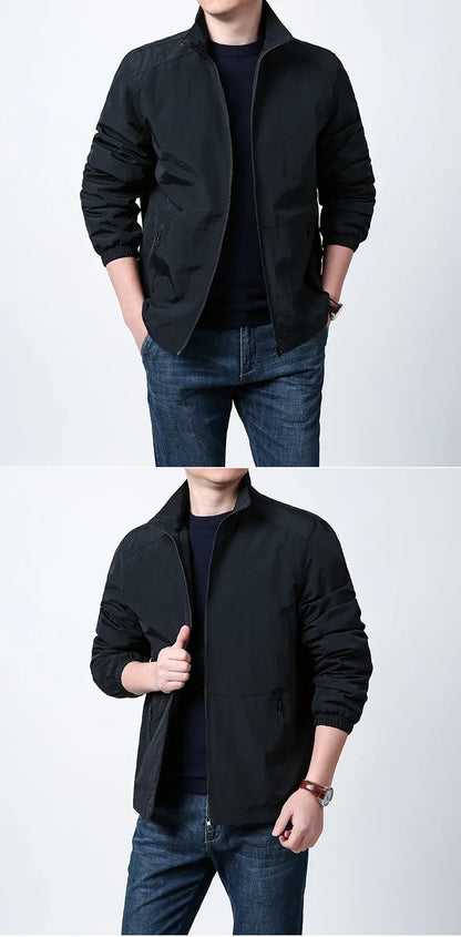 Men's Lightweight Packable Windbreaker Jacket 100% Polyamide Nylon Breathable Outdoor Sports Sun Protection Coat 2026