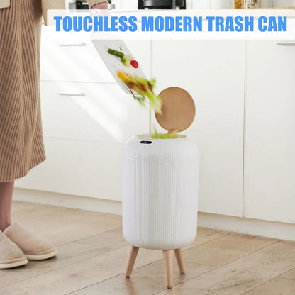 Smart Motion Sensor Trash Can - Automatic Plastic Bin for Home  Office