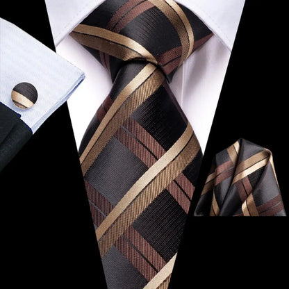 Blue Silk Mens Tie - Formal 100 Silk NeckTie for Weddings and Business