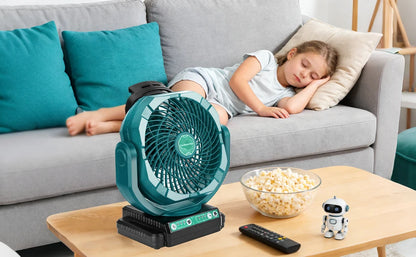 Cordless Oscillating Fan for Bosch 18V Battery, 3-Speed Jobsite Industrial Camping Fan (Battery Not Included)